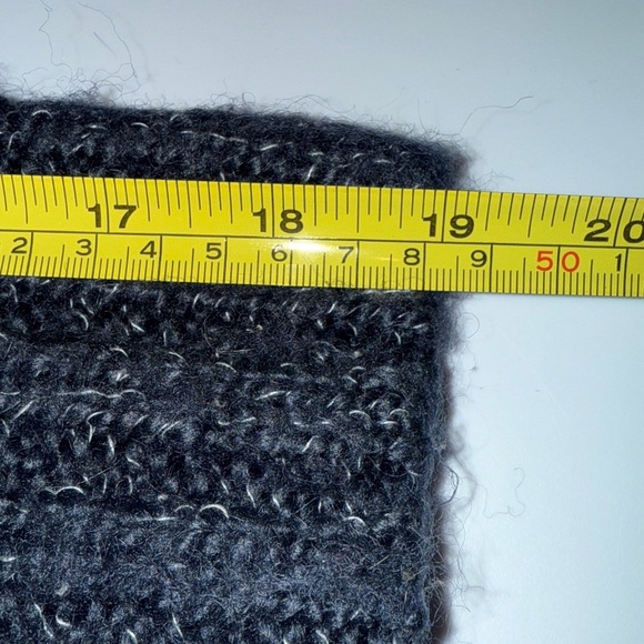 Roxy Blue White Gray Striped Chunky Knit Button Front Cardigan M Cottagecore Top - Picture 12 of 12